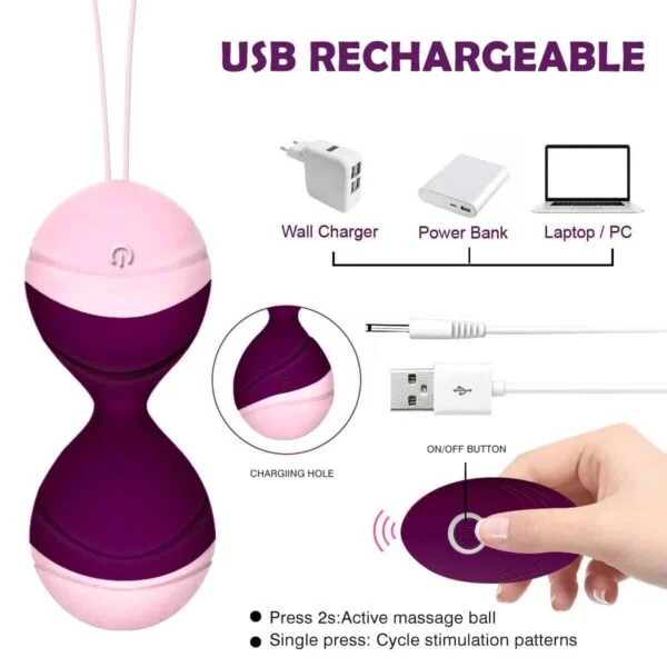 Remote Control Kegel Ball Weigh Pelvic Floor Exercise Vibrating Ball KEG01