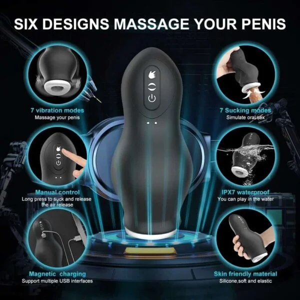 – Hands Free Strong Sucking Cup Stroker Male Masturbator MSBC03