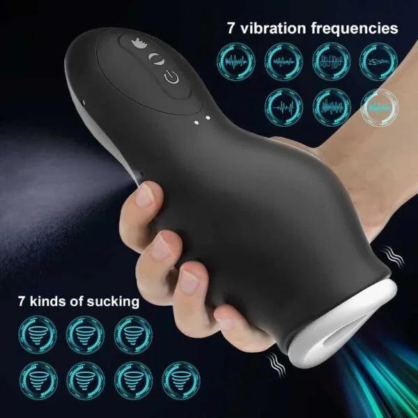 – Hands Free Strong Sucking Cup Stroker Male Masturbator MSBC03