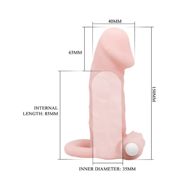 2.5 Inch Penis Extension Flesh Colour 6 Inches 00101FL