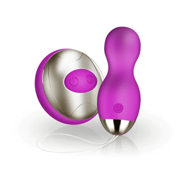 Purple 10 Function Rechargeable Vibrating Love Egg 054