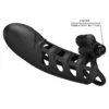 Penis Extension Sleeve with Ball Ring and Vibrating Bullet – 151