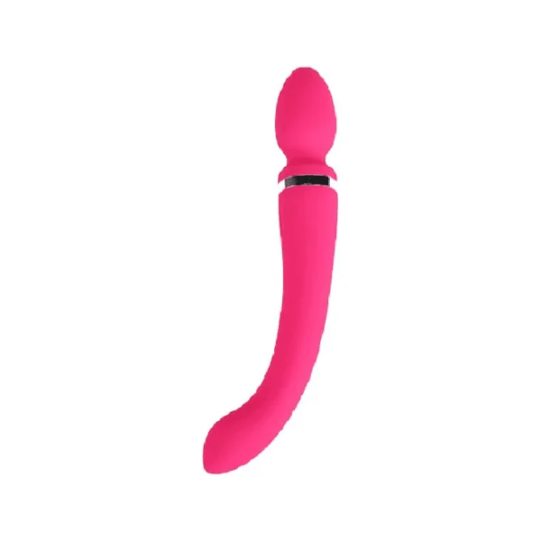 Double Ended Pink 20 Function Curved G-spot Wand Vibrator 421PINK