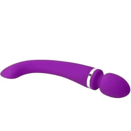 Double Ended Purple 20 Function Curved G-spot Wand Vibrator 421PURP