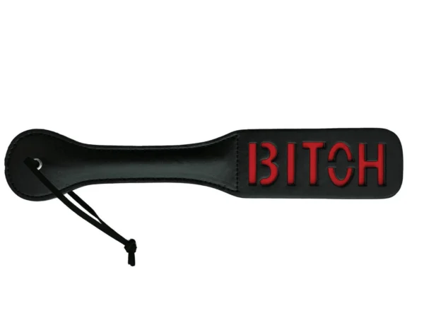 Bitch Faux Leather Spanking Paddle BH27