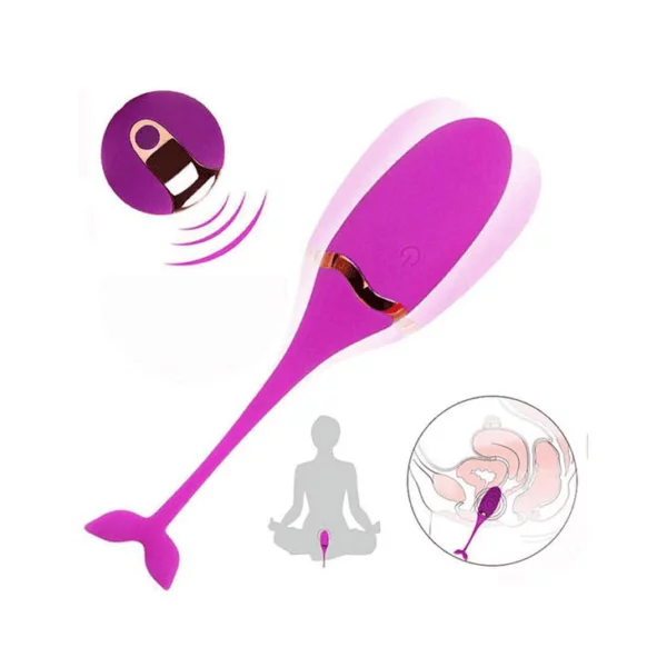 Purple Colour 10 Speeds Rechargeable Silicone Remote Control Vibrating Egg XL061