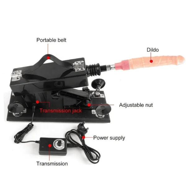 Black Sex Machine With 1 x Dildo Attachment MV-X8391