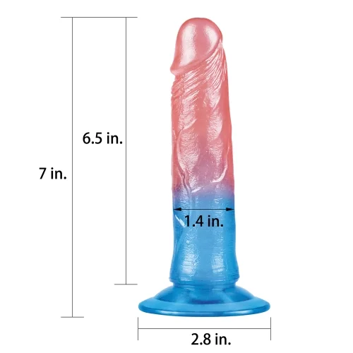 7 inch Mermaid Colour Suction Realistic Dildo - 620