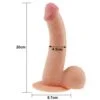 8.8 inch Ultra Soft Dude Flesh Colour Realistic Dildo - 625