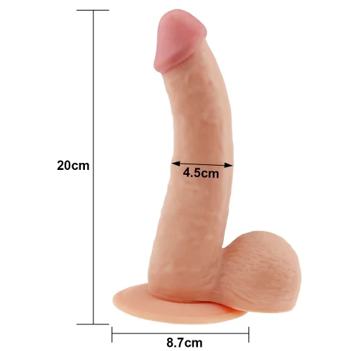 8.8 inch Ultra Soft Dude Flesh Colour Realistic Dildo - 625
