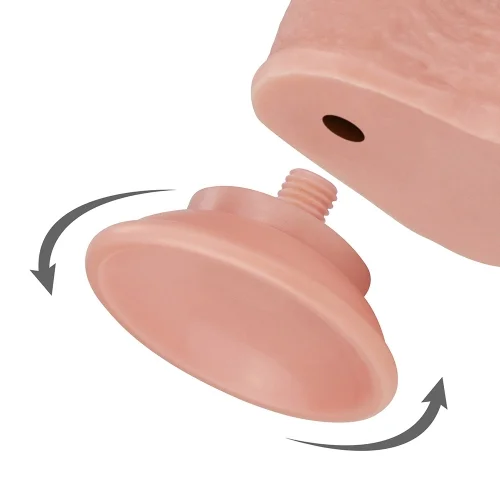 7 inch Sliding Skin Dual Layer Flesh Colour Dildo - 626