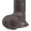 7.8 inch Sliding Skin Dual Layer Brown Colour Dildo - 628