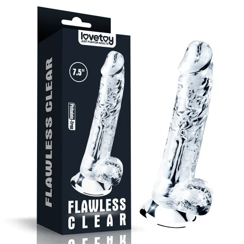 Flawless Clear Dildo with Balls FC0