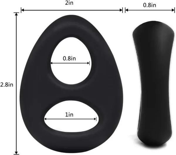 Silicone Cock Ring With Ball Strap KR6