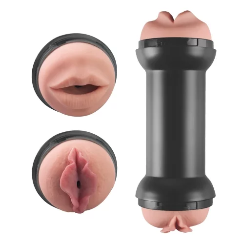 Training Master Double Sided Stroker Mouth Pussy Masurbator MB-02