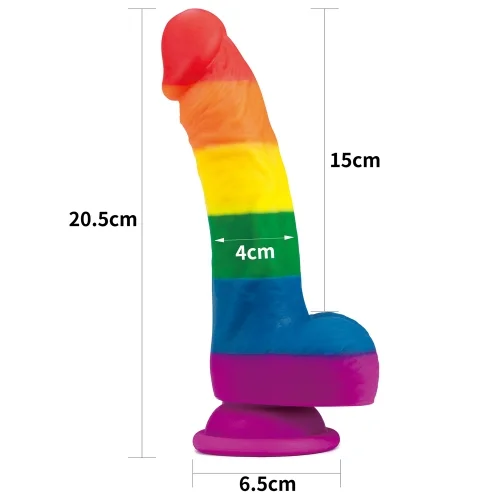 Prider 8" Dildo with Balls PDE04