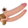 Add 1" Pleasure X Tender Vibrating Double Penis Sleeve PXT1