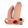 Add 3" Pleasure X Tender Vibrating Double Penis Sleeve PXT3