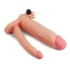 Add 3" Pleasure X Tender Vibrating Double Penis Sleeve PXT3