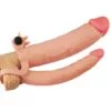 Add 3" Pleasure X Tender Vibrating Double Penis Sleeve PXT3