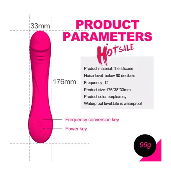 7 Inch Rechargeable G-Spot Vibrator - Blue V350