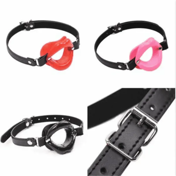 Open Mouth Gag Lips with Strap O-Ring Ball Restraints DP569