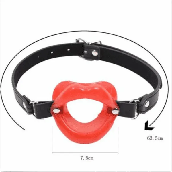 Open Mouth Gag Lips with Strap O-Ring Ball Restraints DP569