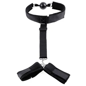 Neck Collar to Wrist Handcuff with Ball Gag Y66209 - DP106