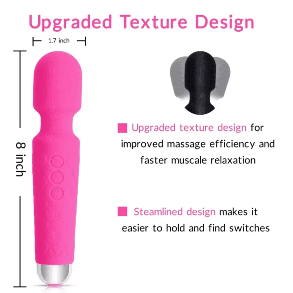 Vibrating Massage Wand Multi Speed USB Rechargeable DP142