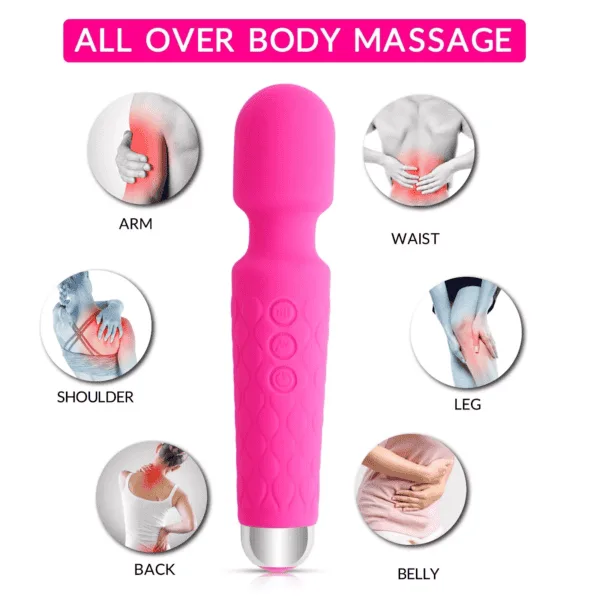 Vibrating Massage Wand Multi Speed USB Rechargeable DP142
