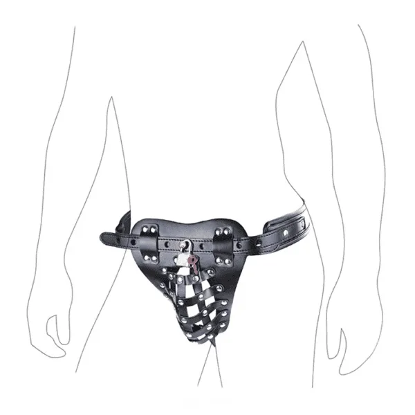 Mens Chastity Belt with Padlock and Key DP160