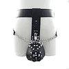 Mens Faux Leather Chastity Belt with Padlock and Key DP180