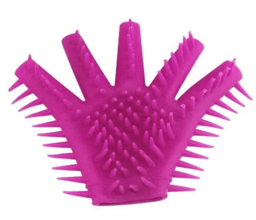 Pink Spikes Masturbation Glove DP484