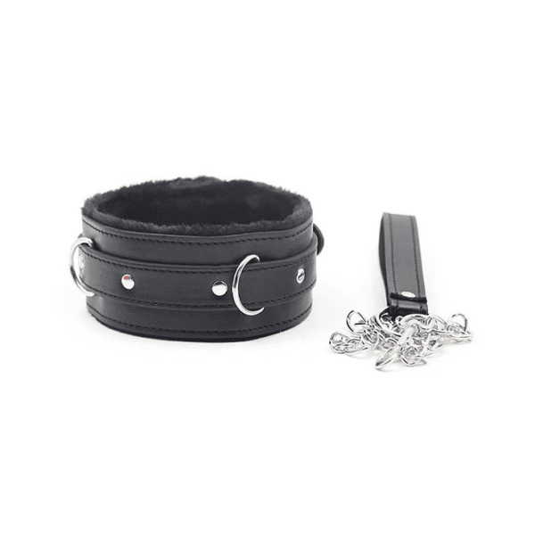 Fur Lined Bondage Slave Collar NCK1 / DP431