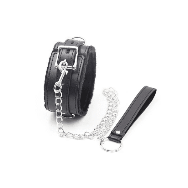 Fur Lined Bondage Slave Collar NCK1 / DP431