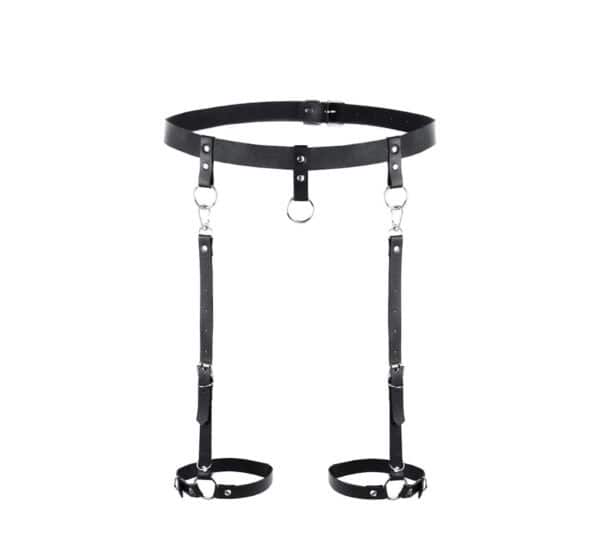 Faux Leather Thin Strap Suspender Belt Harness DP605