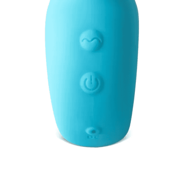 Cyan Colour 12-Speed Rechargeable Silicone Thrusting & Sucking Vibrator MY-2209