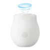 Glow-in-the-Dark 10-Function White Silicone Rechargeable Clitoral Sucking Rose WM52-02W-NG